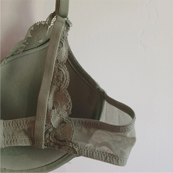 Xhilaration Push Up Bra 36B Green Lace Underwire Adjustable Straps - Picture 5 of 8
